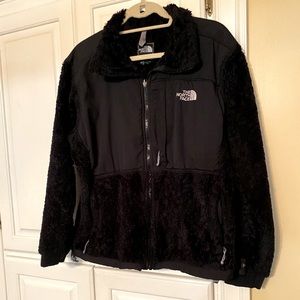 COPY - Black furry north face jacket